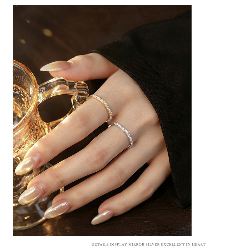 Raina - Sterling Silver adjustable pearl ring
