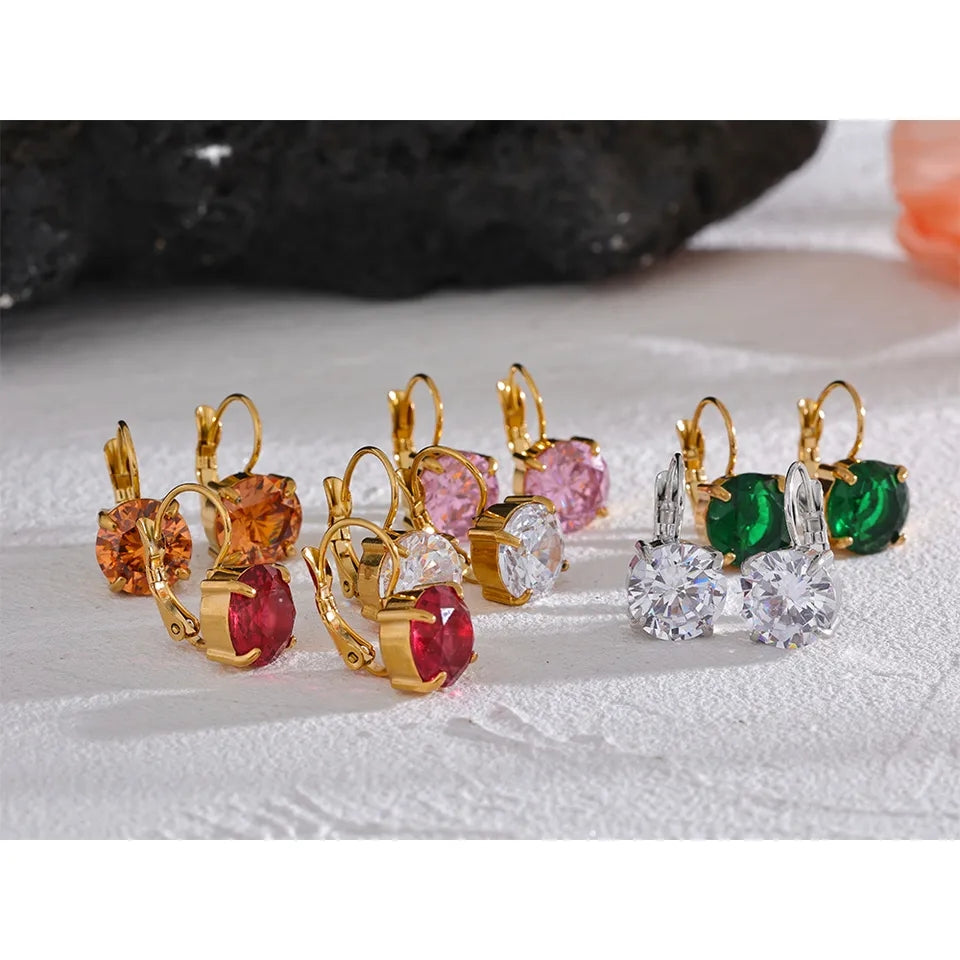 Robyn - Luxury round drop earring Diamond Ear Candy Huggie Hoop Earrings