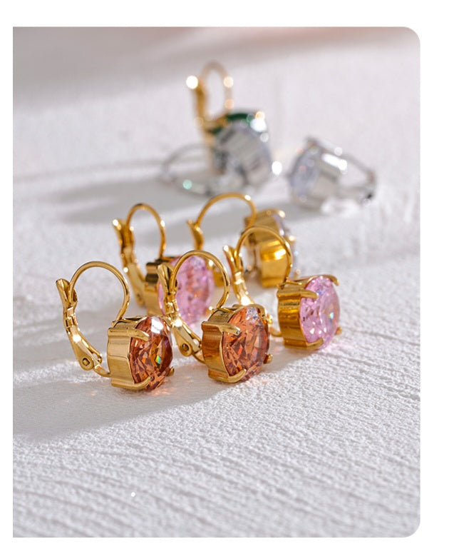 Robyn - Luxury round drop earring Diamond Ear Candy Huggie Hoop Earrings
