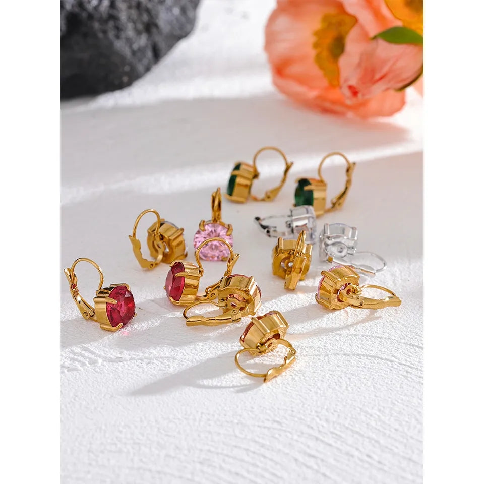Robyn - Luxury round drop earring Diamond Ear Candy Huggie Hoop Earrings