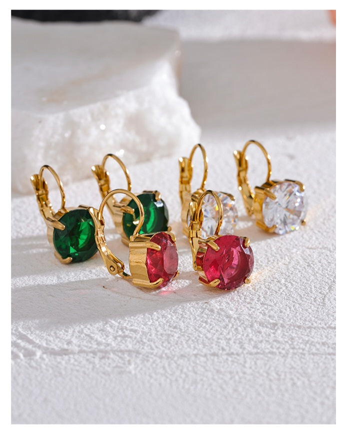 Robyn - Luxury round drop earring Diamond Ear Candy Huggie Hoop Earrings