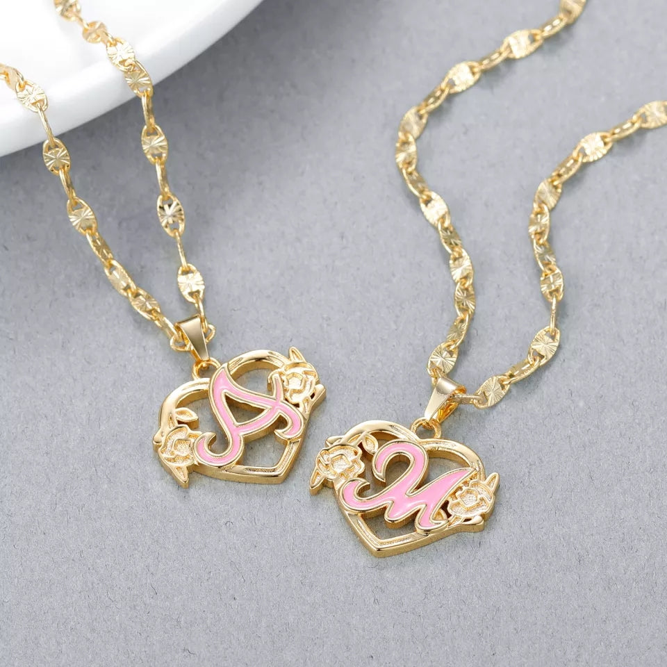 Personalised Enamel Letter Initial Necklace - Awal - English Alphabet Boho Jewellery Birthday Gifts - ASHLEY