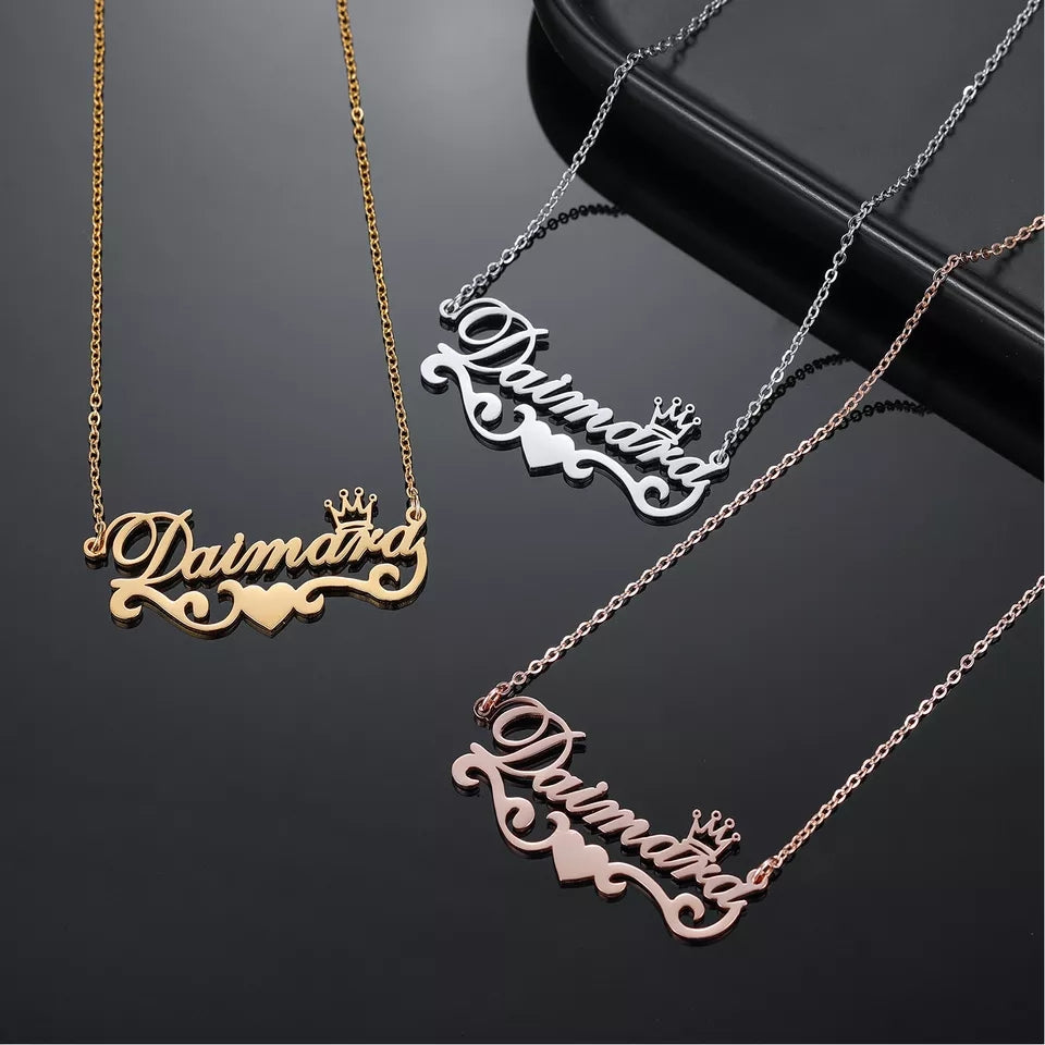 Princess Custom Name Necklace - Arabic English Jewellery Gifts - PRINCESS