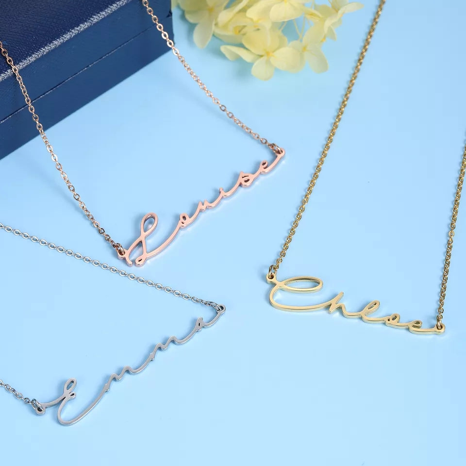 Custom Signature Style Name Necklace - Wedding/ Birthday Gift Jewellery - CHLOE