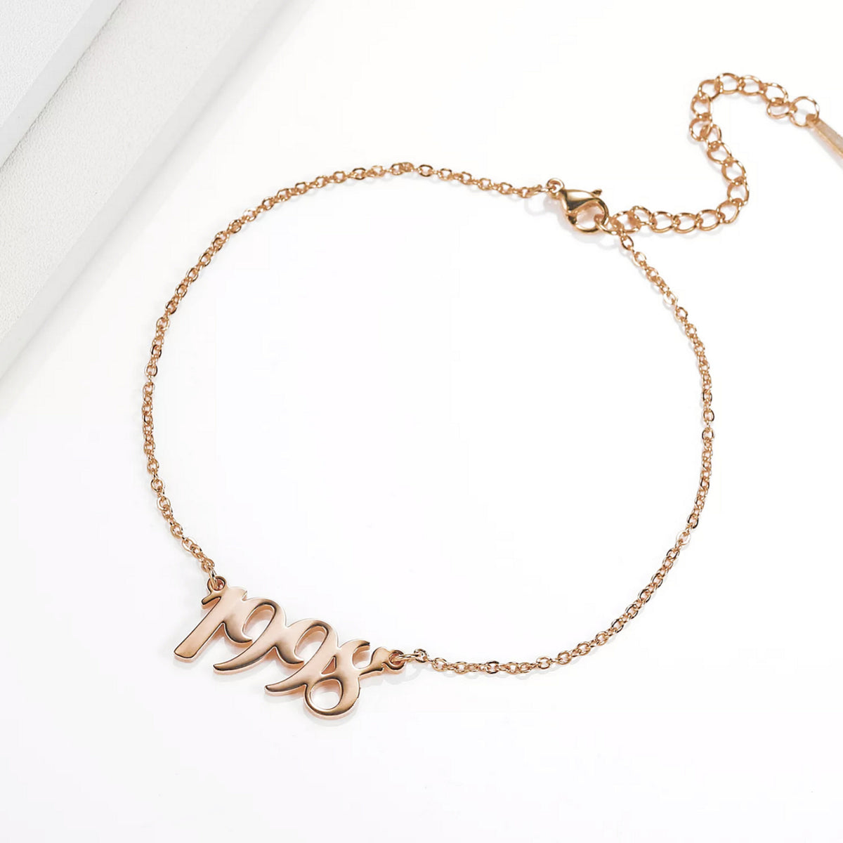 Personalised Special Number Anklet - Link Chain - Anaya Arabic English Numeral Jewellery Gift - SHAZIA
