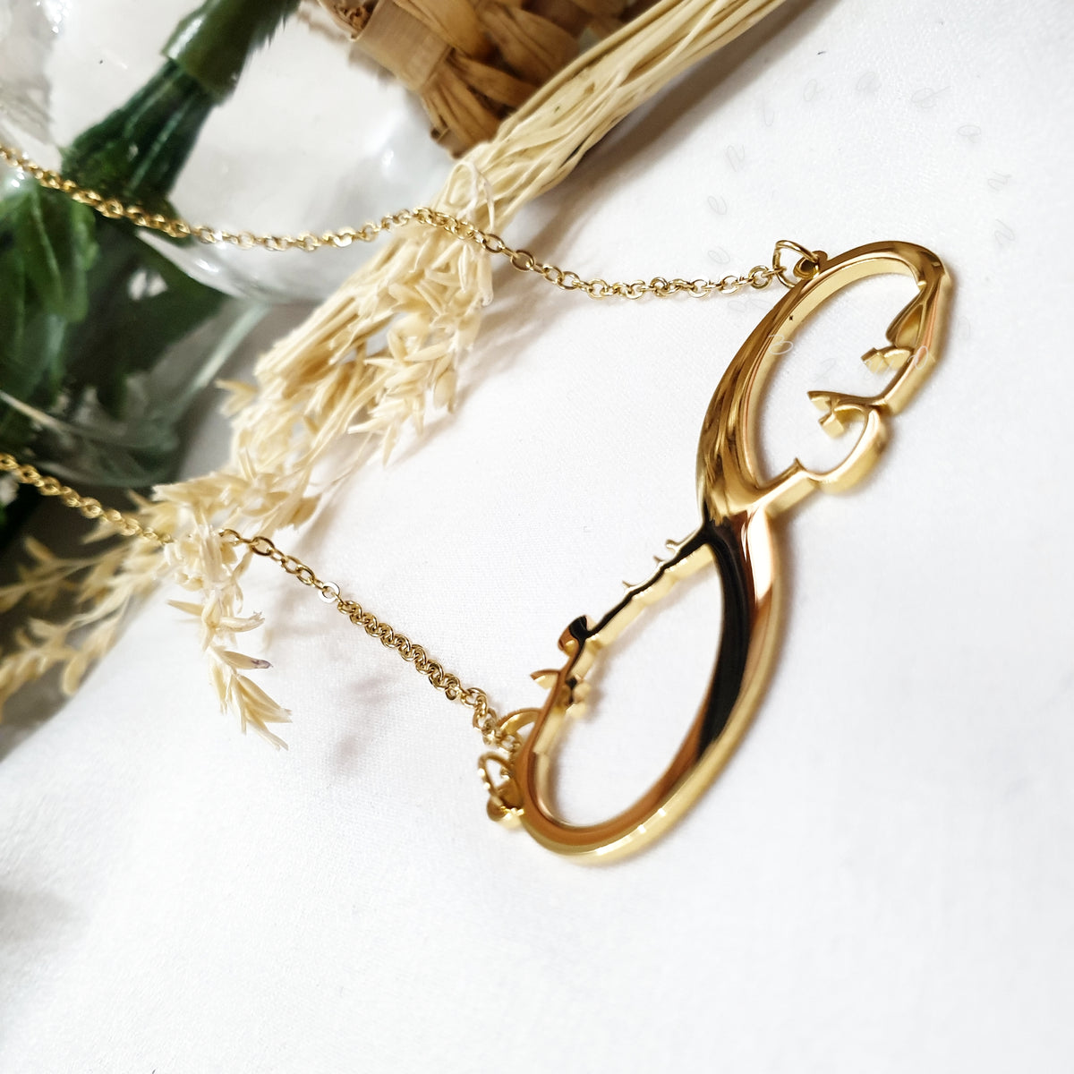 Personalised Custom Signature Double Name Necklace - Love English Arabic Jewellery Gifts - EYANA