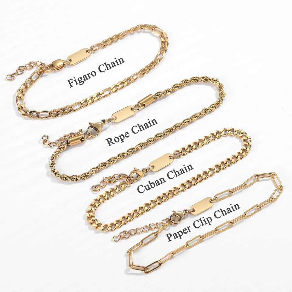 Delicate Dainty Paper Clip Chain Anklet - Jewellery Everyday Essentials gifts - ZORAIDA