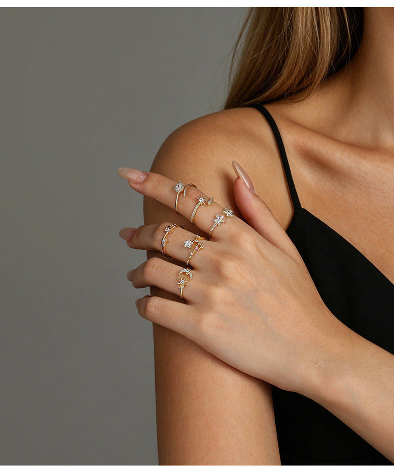 Armani Collection - Sterling Silver adjustable rings
