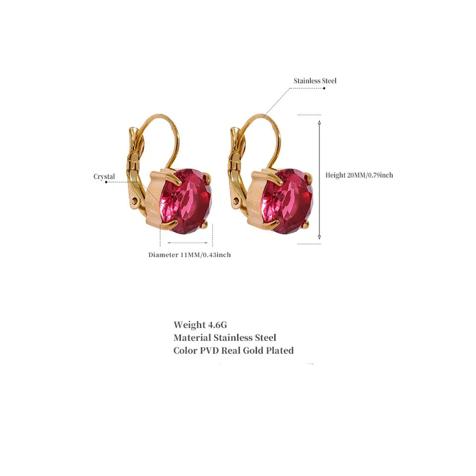 Robyn - Luxury round drop earring Diamond Ear Candy Huggie Hoop Earrings