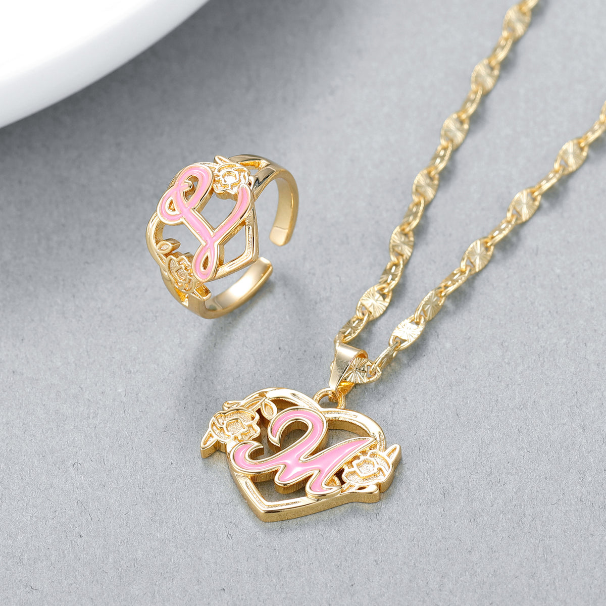 Personalised Enamel Letter Initial Necklace - Awal - English Alphabet Boho Jewellery Birthday Gifts - ASHLEY