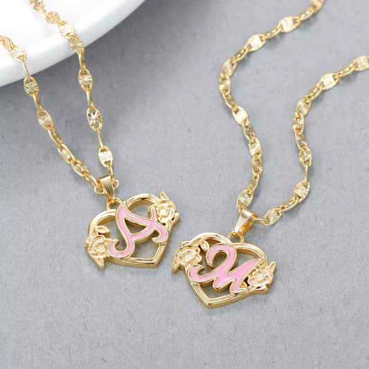 Personalised Enamel Letter Initial Necklace - Awal - English Alphabet Boho Jewellery Birthday Gifts - ASHLEY