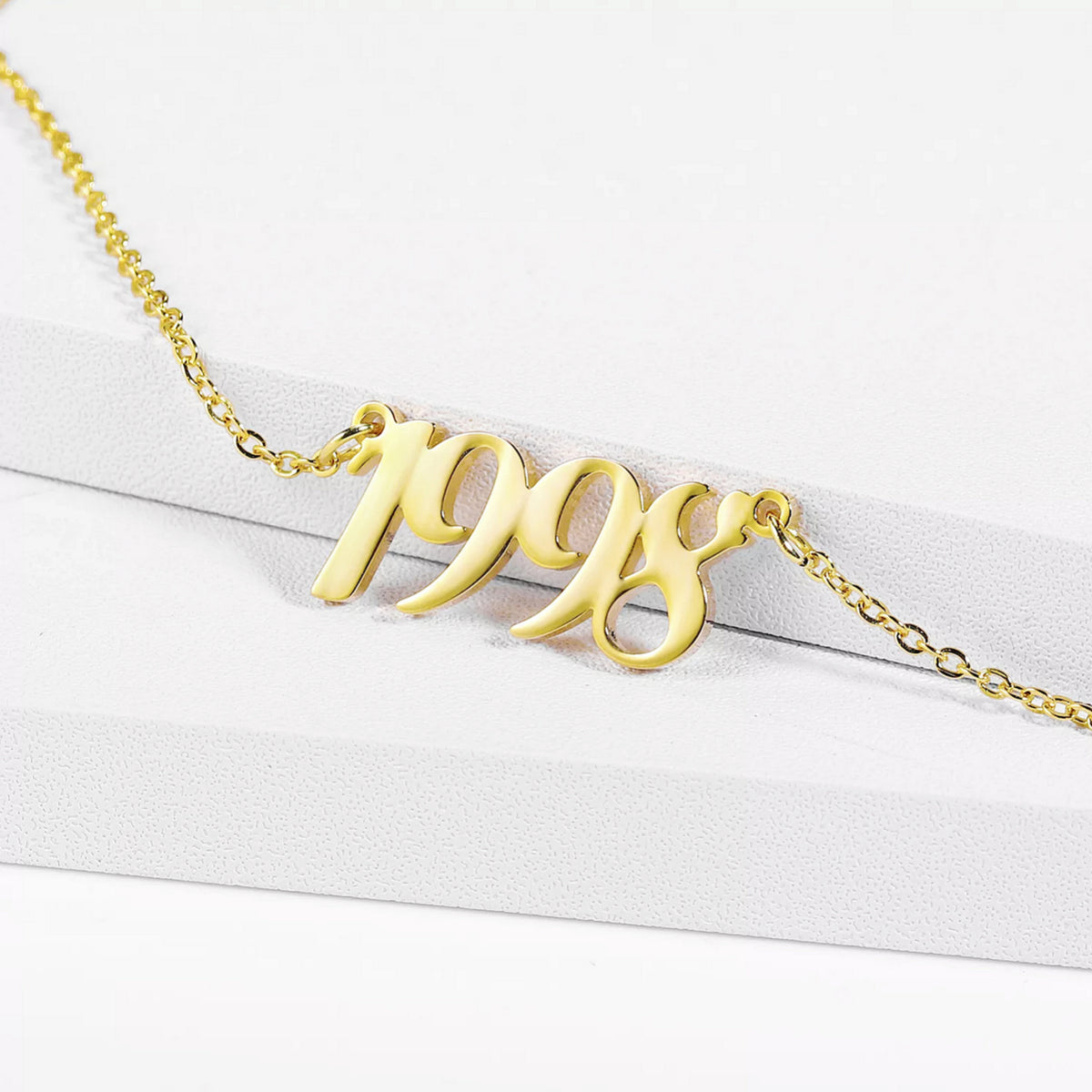 Personalised Special Number Anklet - Link Chain - Anaya Arabic English Numeral Jewellery Gift  -  SHAZIA